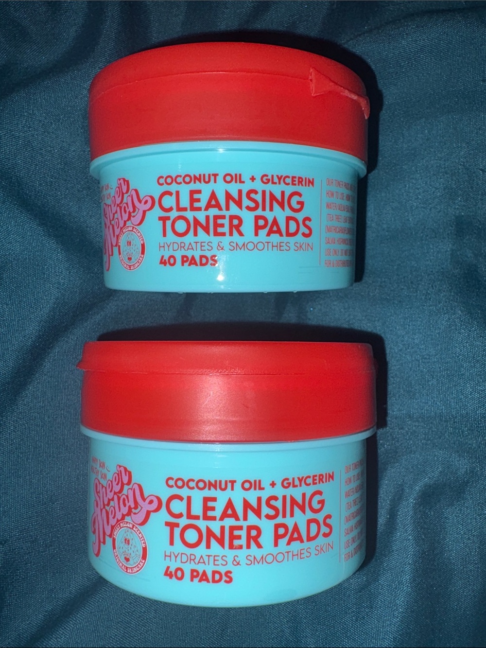 2 - Happy Skin Healthy Skin Cleansing Toner Pads - Coconut Oil + Glycerin